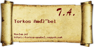 Torkos Amábel névjegykártya